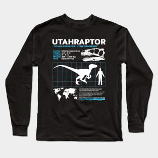 Utahraptor fact sheet Long Sleeve T-Shirt